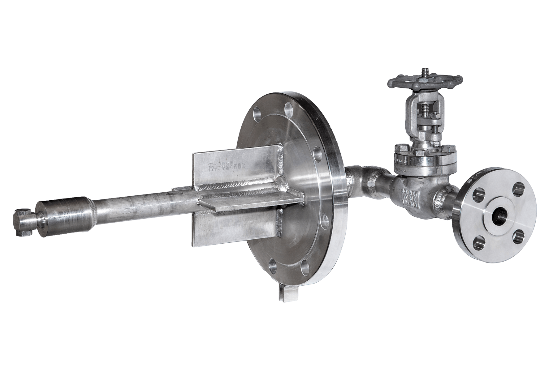 WTZ Chemical Injection Spray Lance with Inlet Valve and Gussets