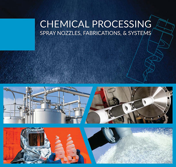 Chemical Processing Spray Nozzles, Fabrications, and Systems